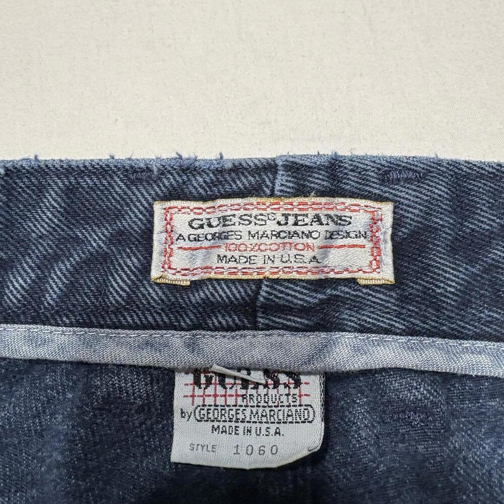 Vtg GUESS Style 1060 Dark Wash High Waisted Tapered Denim Jeans RARE Size-28 - Picture 8 of 12